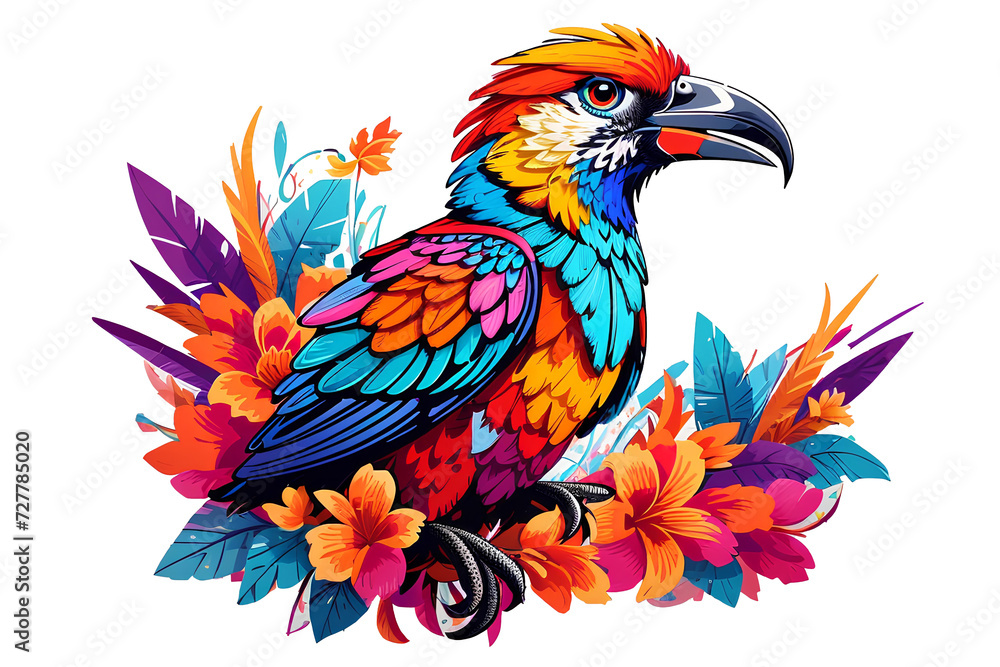 a bird with beautiful colors on a transparent background, created by ai generated a bird with beautiful colors on a transparent background, created by ai generated