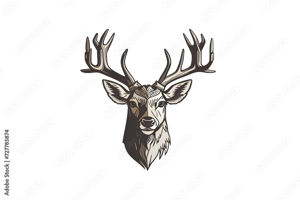 deer face on transparent background, created by ai generated deer face on transparent background, created by ai generated