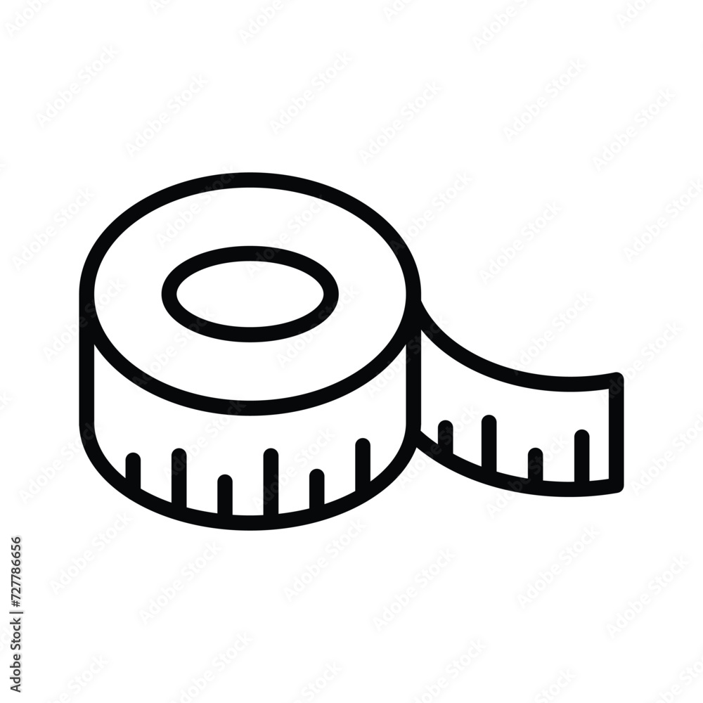 Measure Tape Icon Vector Simple Design Measure Tape Icon Vector Simple Design