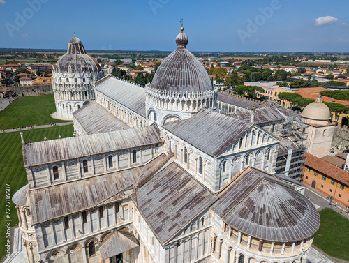 Cathedral and baptistery of Pisa in Italy