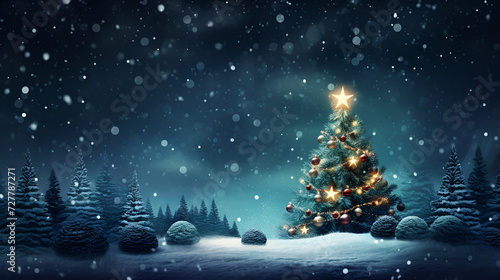 Christmas tree background. © Bella