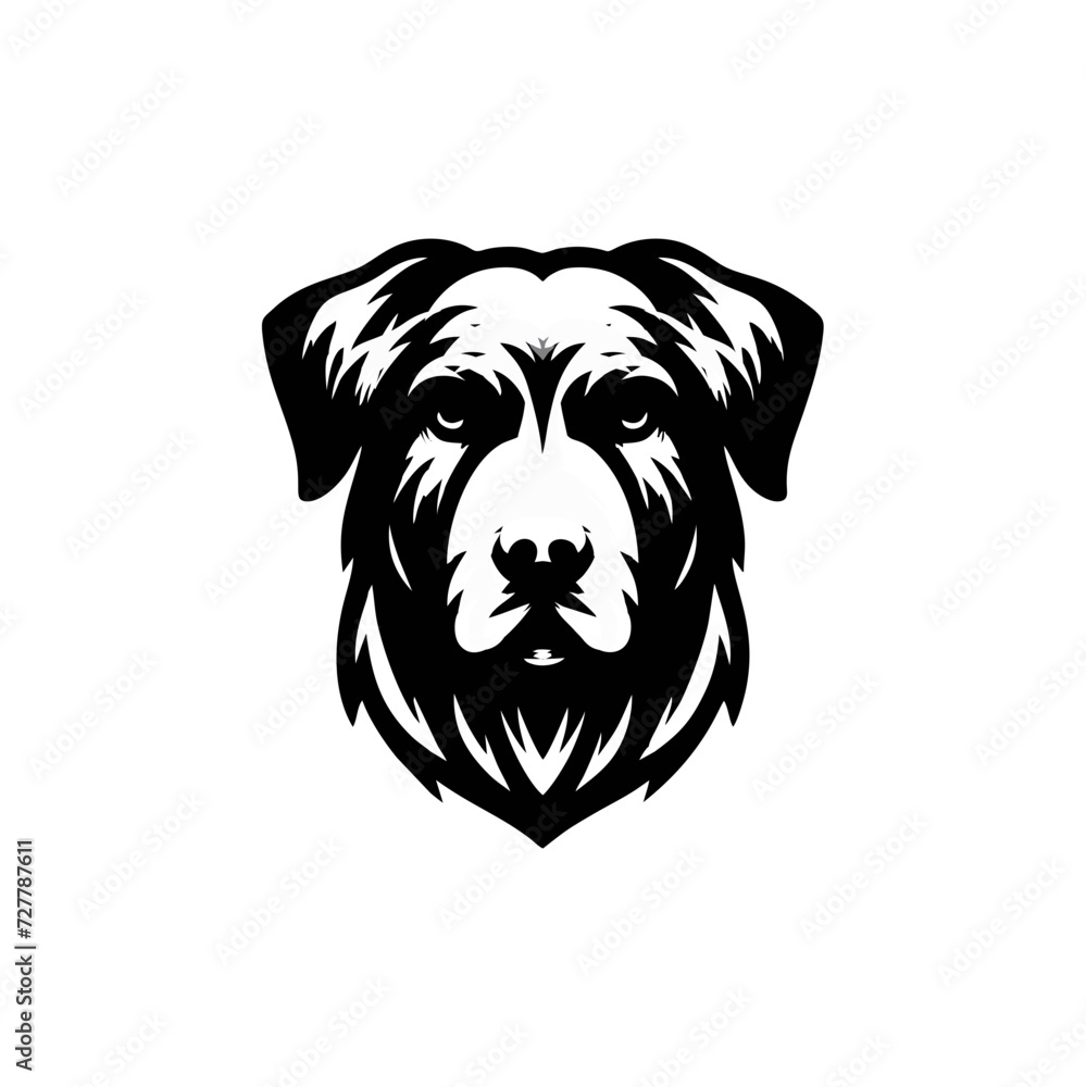 Simple and Clean Dog Logo Front Side Simple and Clean Dog Logo Front Side