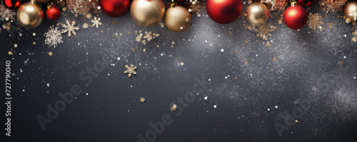 Beautiful christmas decoration with free space for text photo