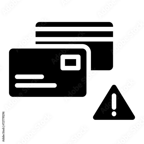 credit card with exclamation icon