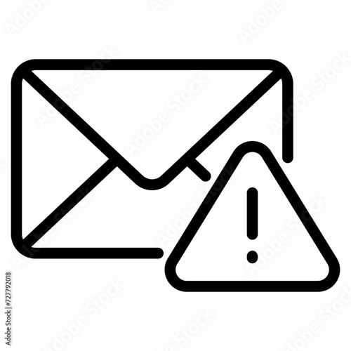 mail with exclamation mark