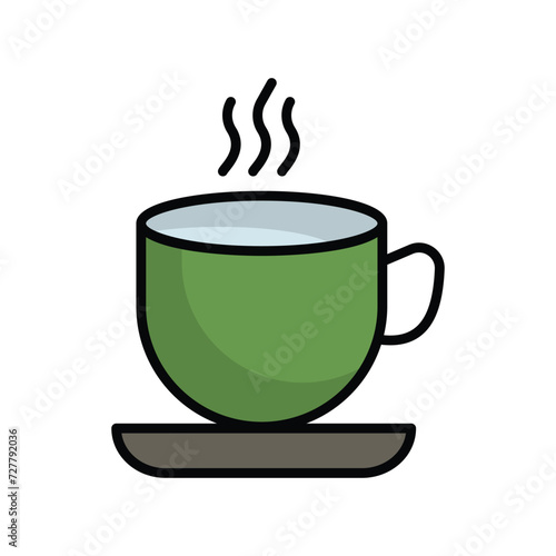 cup icon with white background vector stock illustration