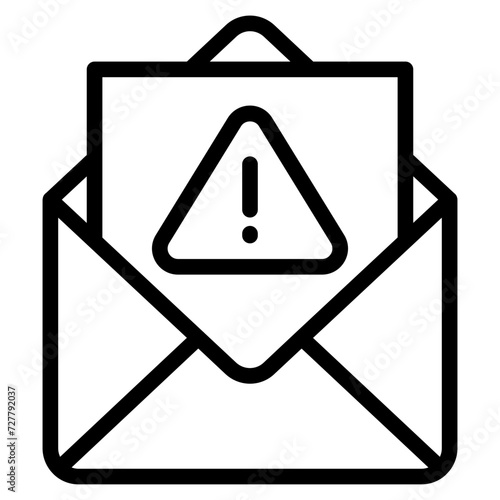 mail with exclamation mark