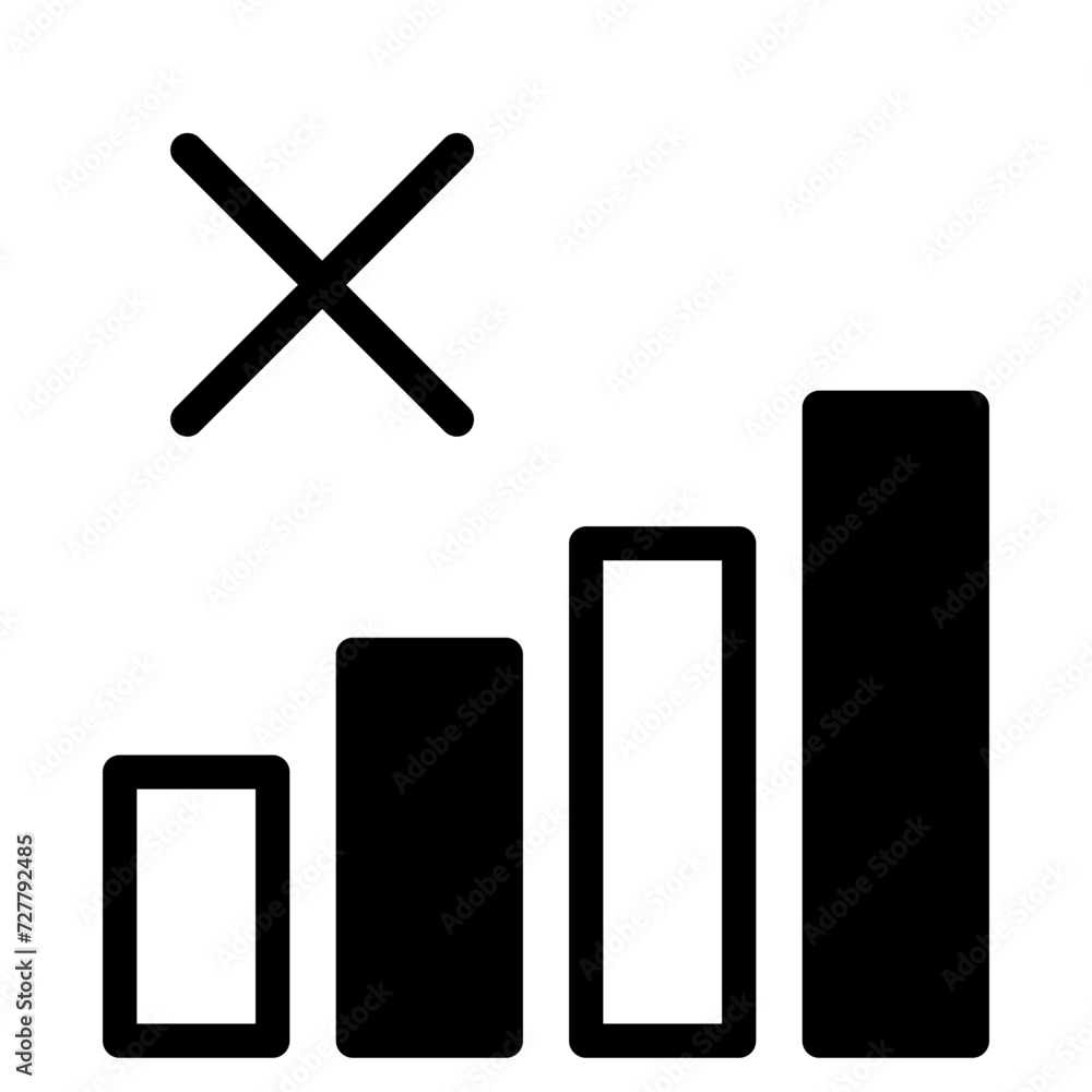 symbol of error connection, no signal icon symbol of error connection, no signal icon