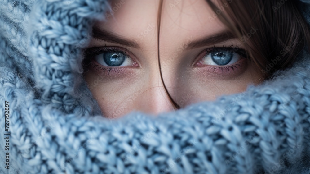 Close Up of Person With Blue Eyes Close Up of Person With Blue Eyes