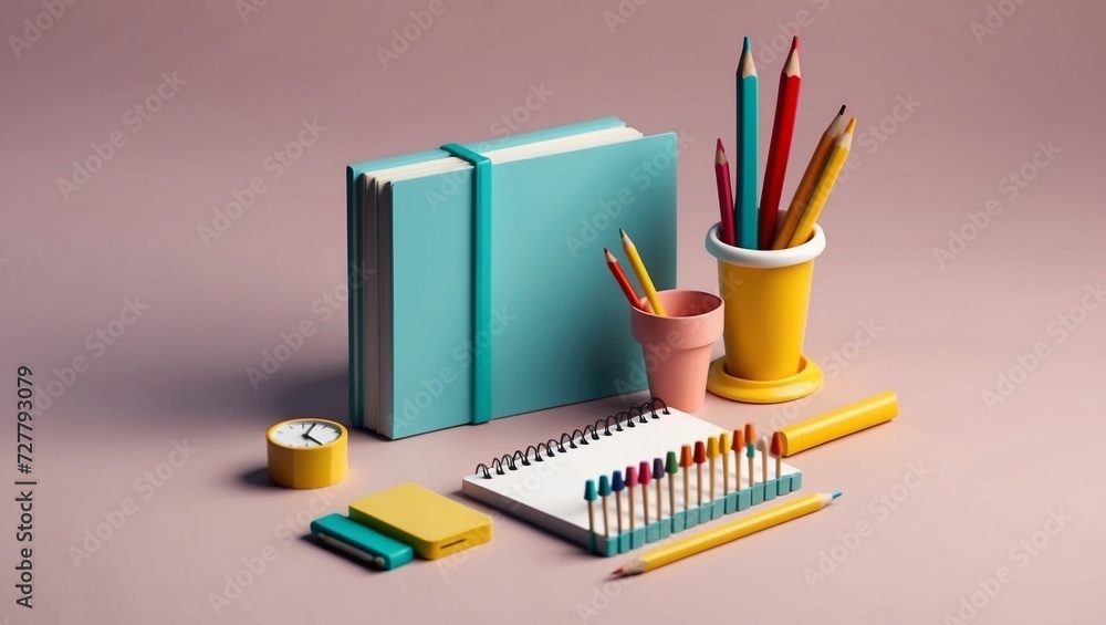 Fototapeta premium Digitally Generated Image of Creative Education elements. Capturing the Spirit of Back to School Concepts.