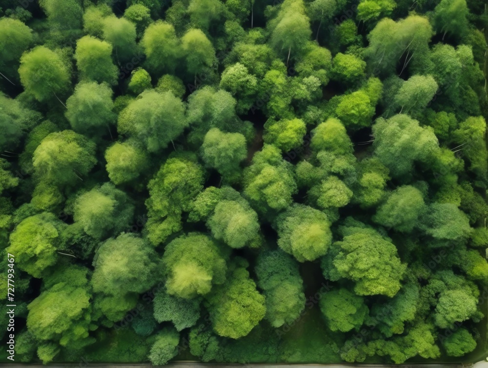 A trees green seasonal top view from Generative AI