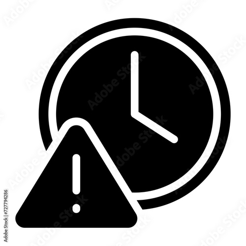 clock with exclamation icon