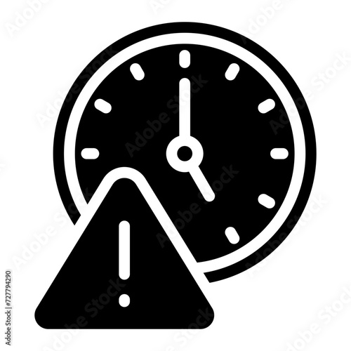 clock with exclamation icon