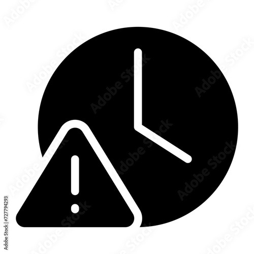clock with exclamation icon