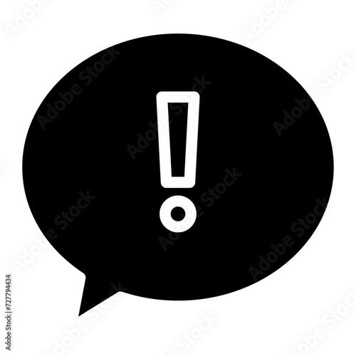 speech bubble with exclamation mark icon