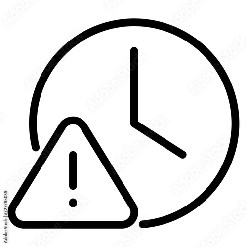clock with exclamation icon