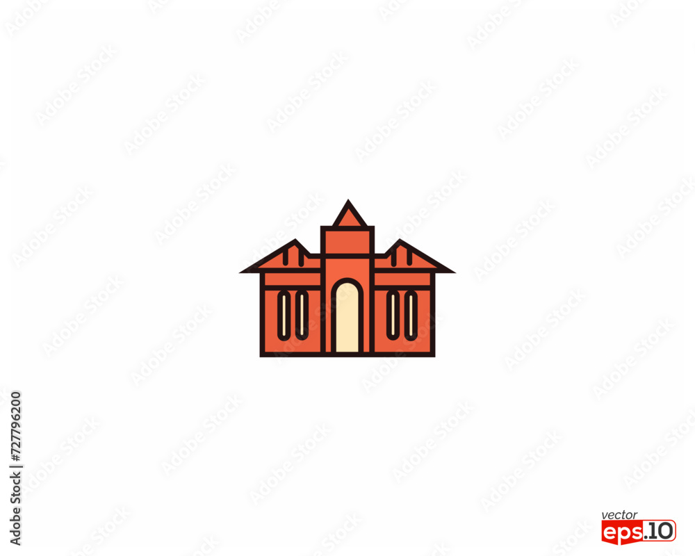 College Vector Icon. Symbol of Higher Education, Knowledge, and Academic Excellence – Ideal for Modern and Dynamic Educational Concepts.
