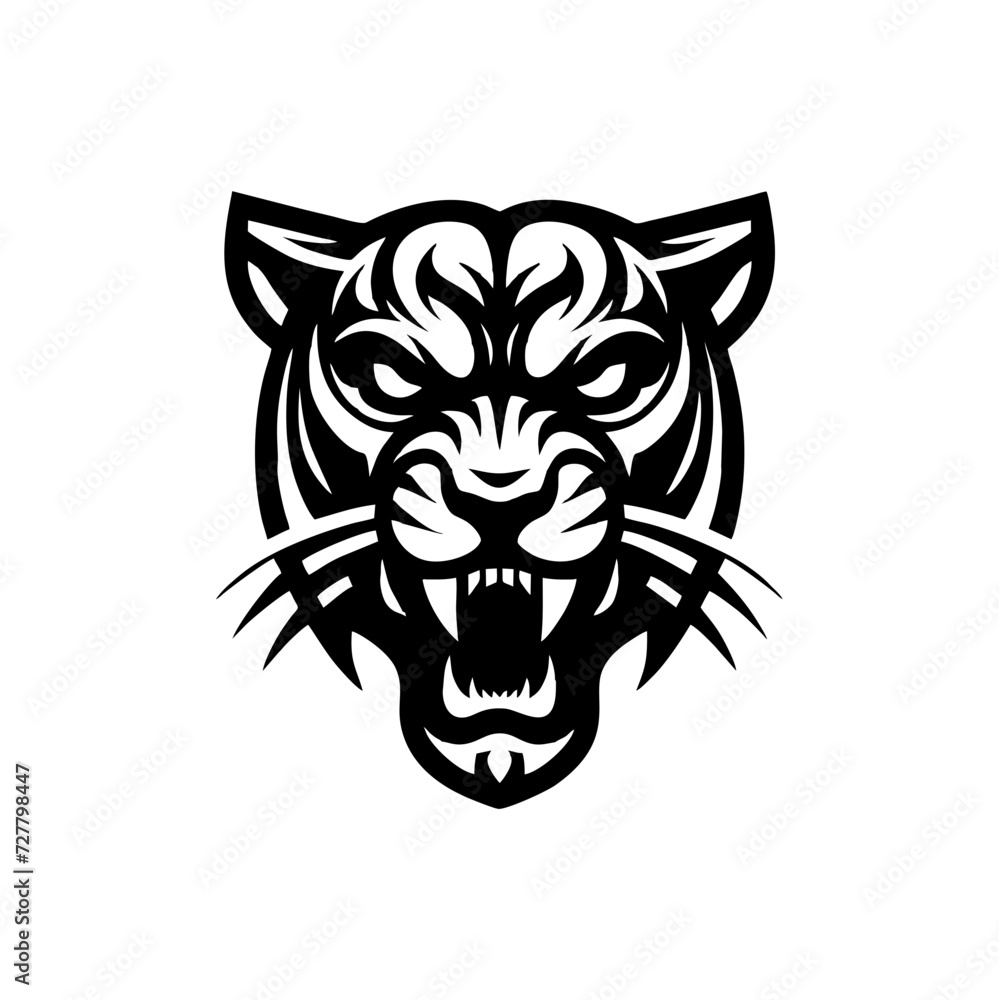 Simple and Clean Panther Head Logo Icon