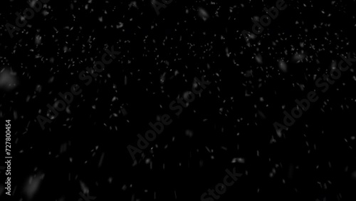Realistic Falling Snowflakes Background. Abstract Snow Particles. Seamless Looped Background. photo