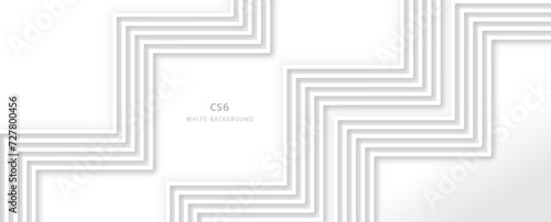 白色の幾何学模様と影の抽象的な背景。ラインパターン。