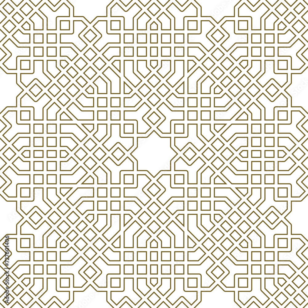 Arabic Zellij style ornament Seamless geometric pattern Arabic Zellij style ornament Seamless geometric pattern