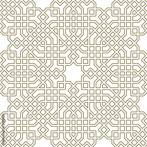 Arabic Zellij style ornament Seamless geometric pattern photo