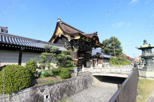 Amidado Gate in Nishi Hongwanji Temple, Kyoto, Japan photo