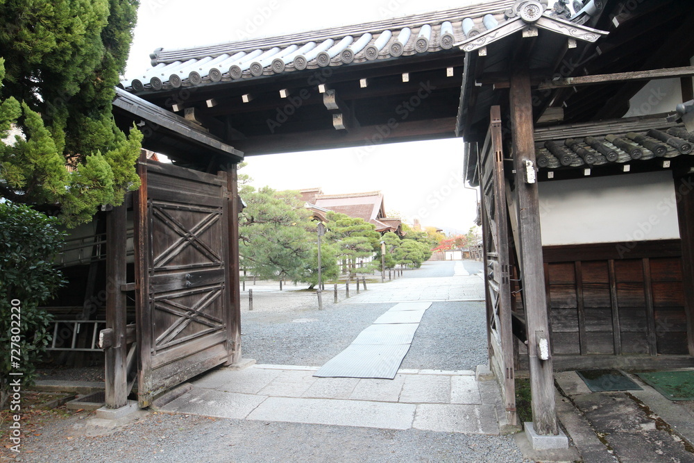 Small gate of Shoin in Nishi Hongwanji Temple, Kyoto, Japan