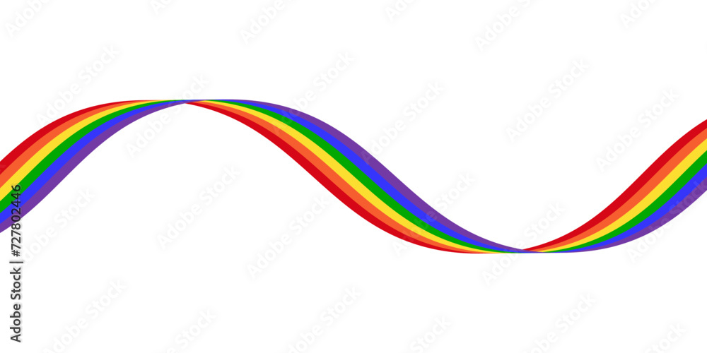 LGBT Pride Month. Pride Rainbow Ribbon for Background or Banner Template. Gay, Lesbian, Bisexual and Transgender Community. Vector Illustration. LGBT Pride Month. Pride Rainbow Ribbon for Background or Banner Template. Gay, Lesbian, Bisexual and Transgender Community. Vector Illustration.