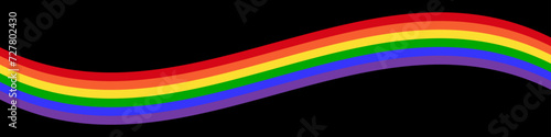 LGBT Pride Month. Pride Rainbow Background and Banner Template. Gay, Lesbian, Bisexual and Transgender Community. Vector Illustration. 
