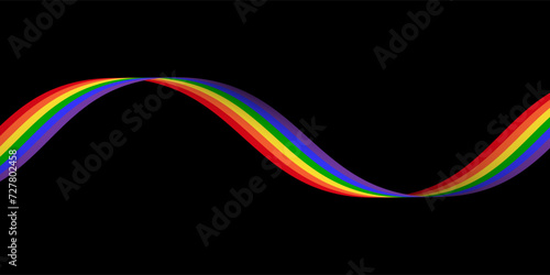 LGBT Pride Month. Pride Rainbow Background and Banner Template. Gay, Lesbian, Bisexual and Transgender Community. Vector Illustration. 