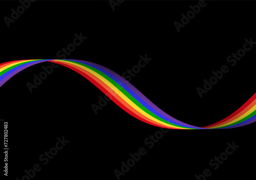 LGBT Pride Month. Pride Rainbow Background. Gay, Lesbian, Bisexual and Transgender Community. Vector Illustration. 