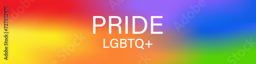 LGBT Pride Month. Pride Rainbow Background and Banner Template. Gay, Lesbian, Bisexual and Transgender Community. Vector Illustration. 