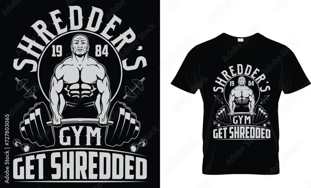 Shredder's 1984 Gym.... _T-Shirt Design Template