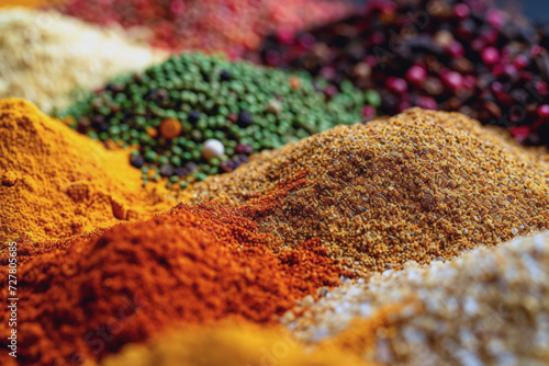 Capturing the Symphony of Spices in a Colorful and Aromatic Seasoning Mix.