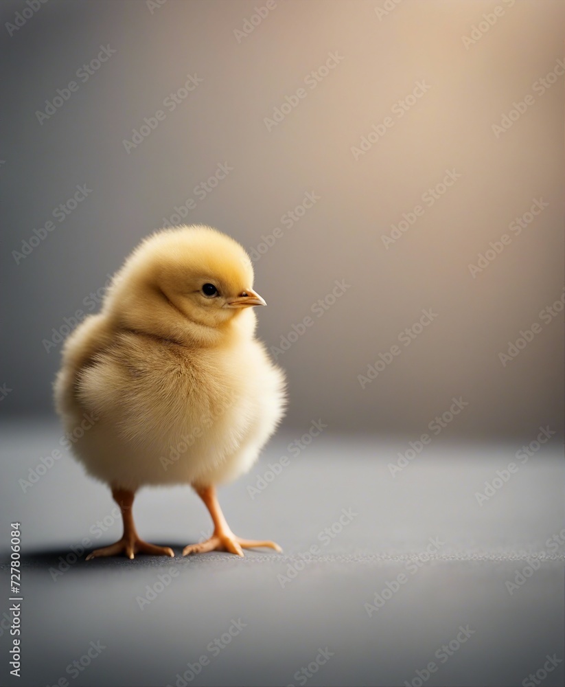 baby chick, isolated white background. copy space for text
