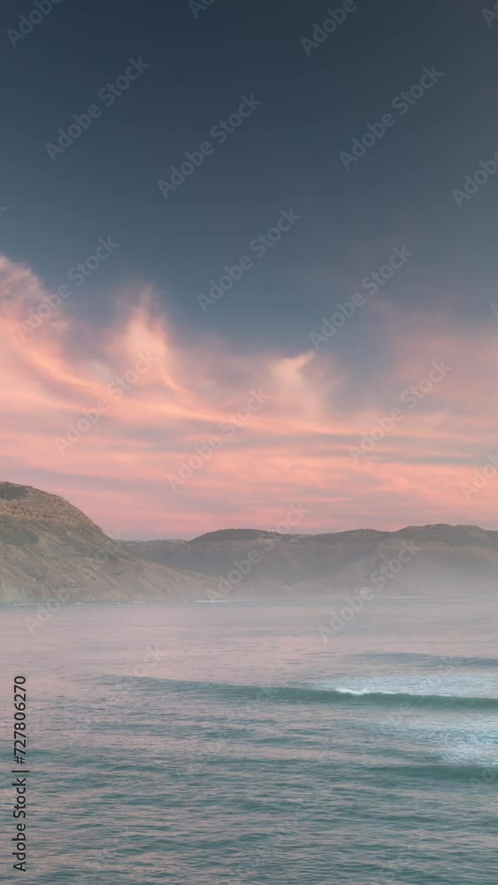imessouane coastline on the atlantic coast of morocco in vertical imessouane coastline on the atlantic coast of morocco in vertical