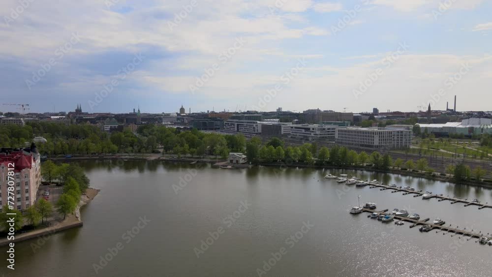 Ariel View of Töölöntori and Eläintarhanlahti in the Rautatientori area near Helsinki Central Station Ariel View of Töölöntori and Eläintarhanlahti in the Rautatientori area near Helsinki Central Station