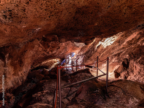 Cueva de Las Güixas, Villanúa, Pyrenees, Huesca, Aragon, Spain. Cave that can be visited in Villanua photo