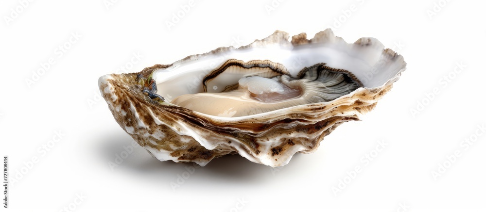 Fresh Oyster on Isolated White Background - Freshness Meets Elegance with a Isolated White Background showcasing a Delightful Fresh Oyster Fresh Oyster on Isolated White Background - Freshness Meets Elegance with a Isolated White Background showcasing a Delightful Fresh Oyster