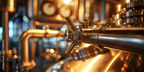 Home Brewing: Close-up of Home Brewing Equipment and Process, Highlighting the Art and Science of Beer Making