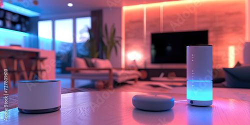 Tech Savvy Home: Close-up of Smart Home Devices and Automation, Illustrating the Integration of Technology in Everyday Life