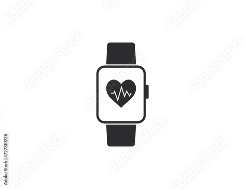 Fitness tracker icon. Vector illustration.
