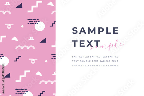 幾何学模様のフレームデザイン（ピンク）