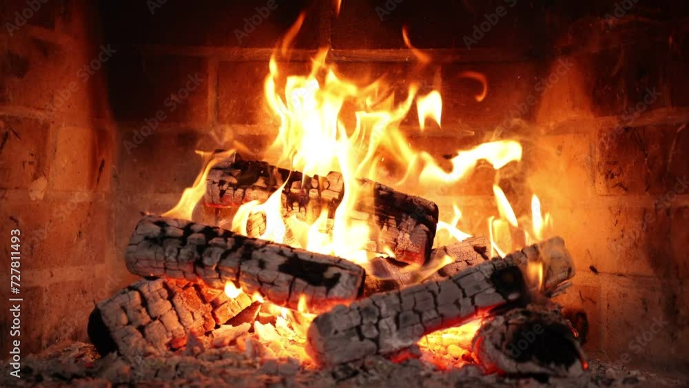Fireplace at home for relaxing evening. Cozy Fireplace Night . Asmr sleep Fireplace at home for relaxing evening. Cozy Fireplace Night . Asmr sleep