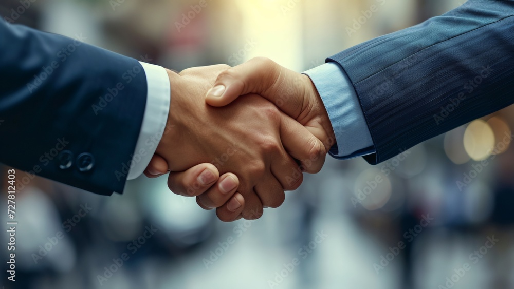 Successful Business Partners Shaking Hands - Building Relationships, Deals, and Bonds