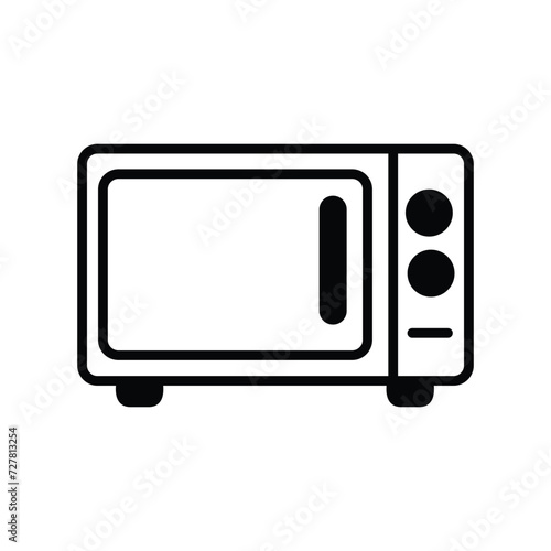 oven icon with white background vector stock illustration