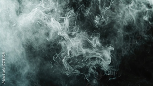 Smoke close up on a black background. Suitable for use in various projects