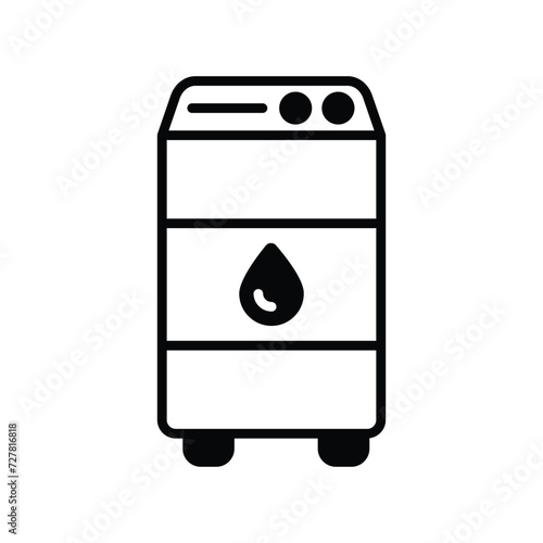 washing mashine icon with white background vector stock illustration