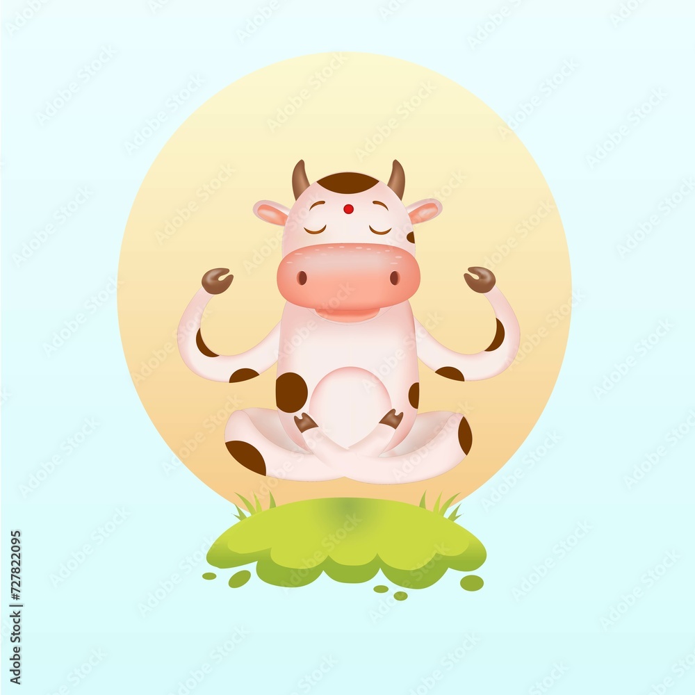meditating cow
meditating cow